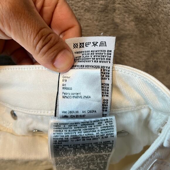 R13 Kick Garret‎ White Jeans Size 28 Distressed - Picture 2 of 9